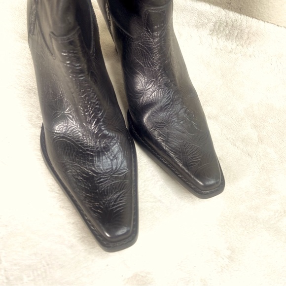 Antonio Melani Tooled Cowgirl Mid Boots - Picture 5 of 15